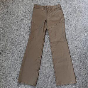 A/T ATSURO TAYAMA JAPANESE FASHION BRAND TAUPE CIRCLE SEAMED PANT JEAN WOMENS 36